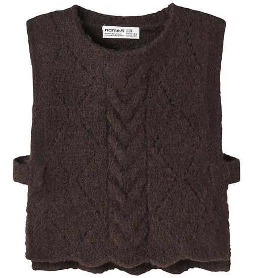 Name It Vest - Strik - NmfLea - Chocolate Plum