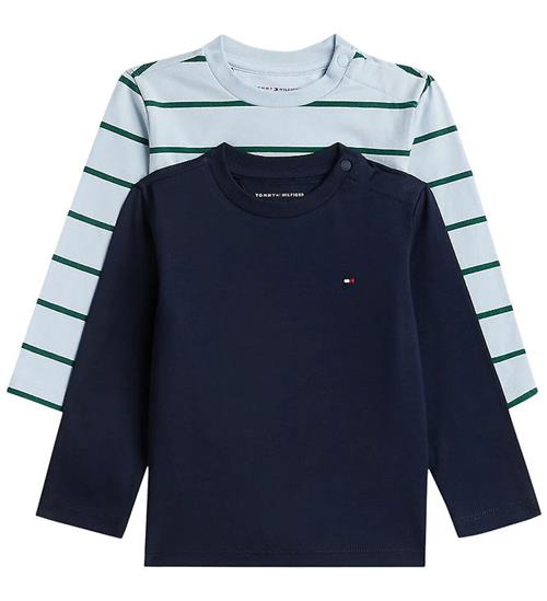 Tommy Hilfiger Bluser - 2-pak - Sky Blue Stripes
