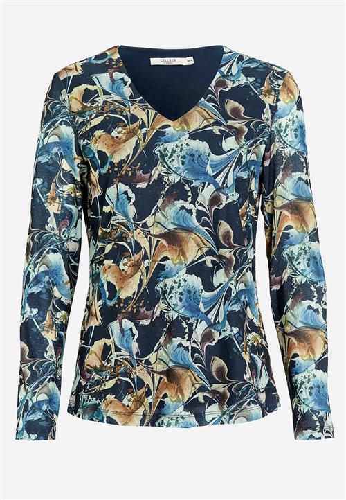 Cellbes of Sweden Mønstret jerseytop i mesh