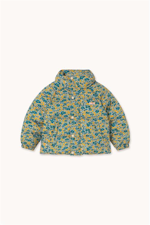 Tinycottons Flower Pattern Short Padded Jacket Multicolor-4y  Grøn  4 år  Piger
