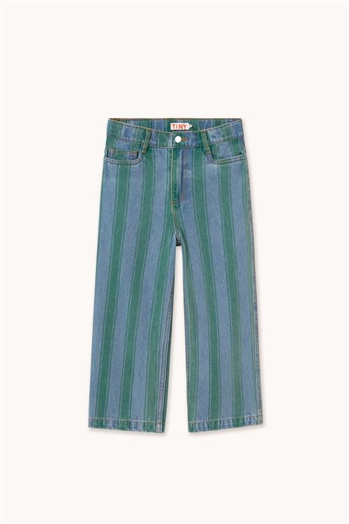 Tinycottons Retro Stripes Straight Denim Pant Denim Medium Wash -3y  Blå  3 år  Drenge, Piger