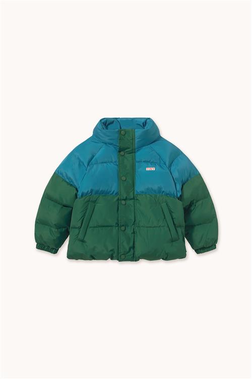 Tinycottons Color Block Short Padded Jacket Dark Cyan-10y  Grøn  10 år  Drenge, Piger