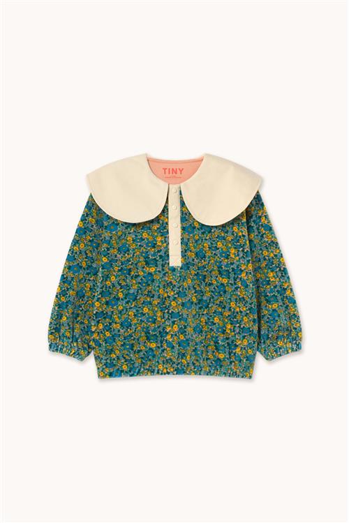 Tinycottons Flower Pattern Sweatshirt Dark Nude-8y  Grøn  8 år  Piger