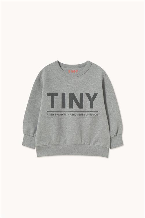 Tinycottons Tiny Logo Sweatshirt Medium Grey Heather-3y  Grå  3 år  Drenge, Piger