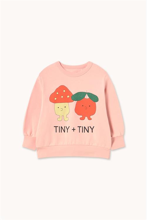 Tinycottons Tiny & Tiny Graphic Sweatshirt Wild Rose-3y  Lyserød  3 år  Drenge, Piger
