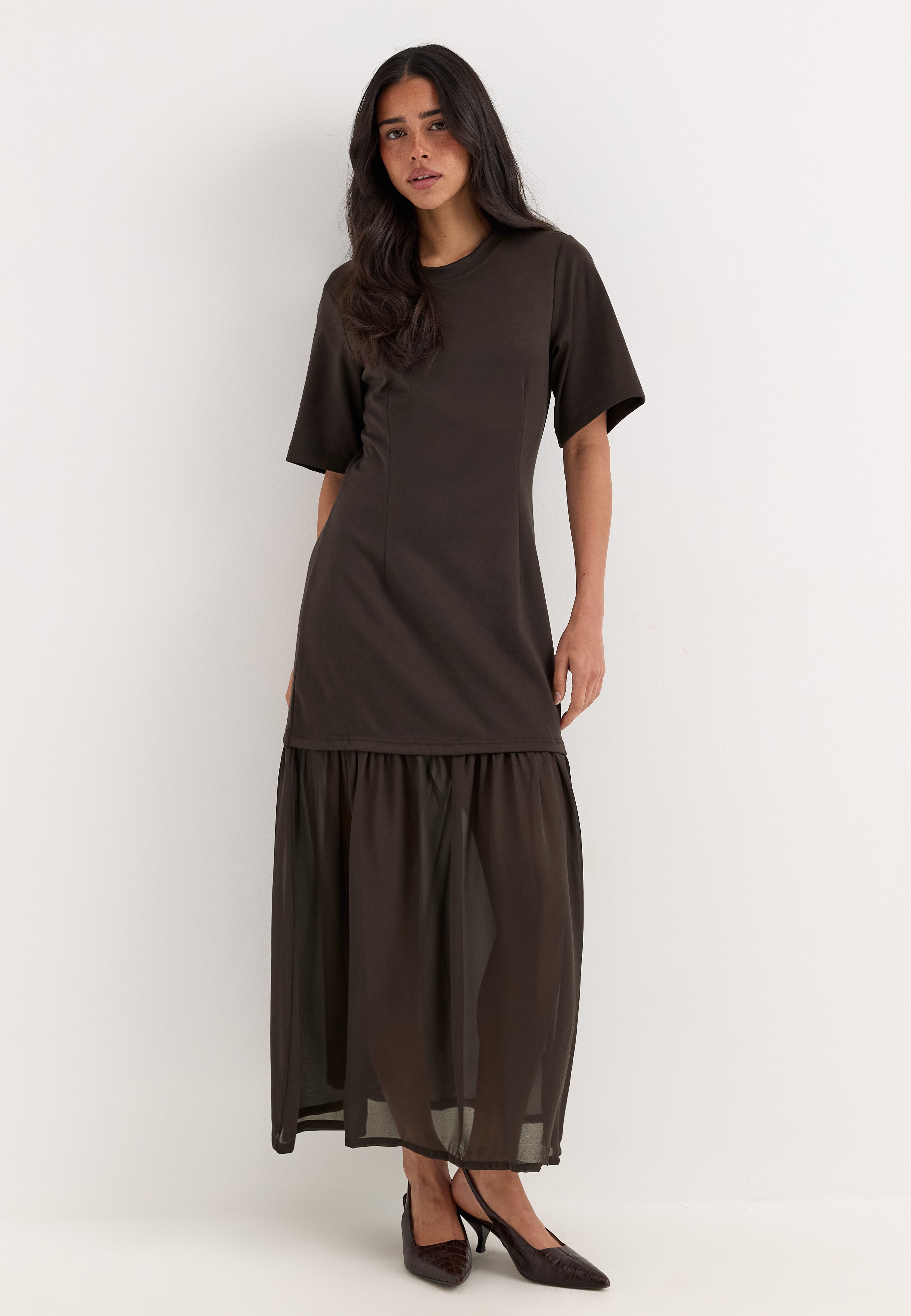 VERO MODA Vmbrenda 2/4 O-NECK ANKLE DRESS
