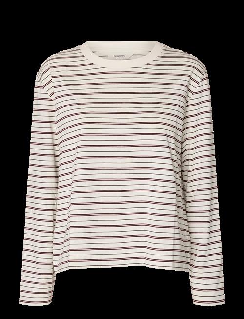 Selected | Slwessential Ls Striped Boxy Tee Noos | XL