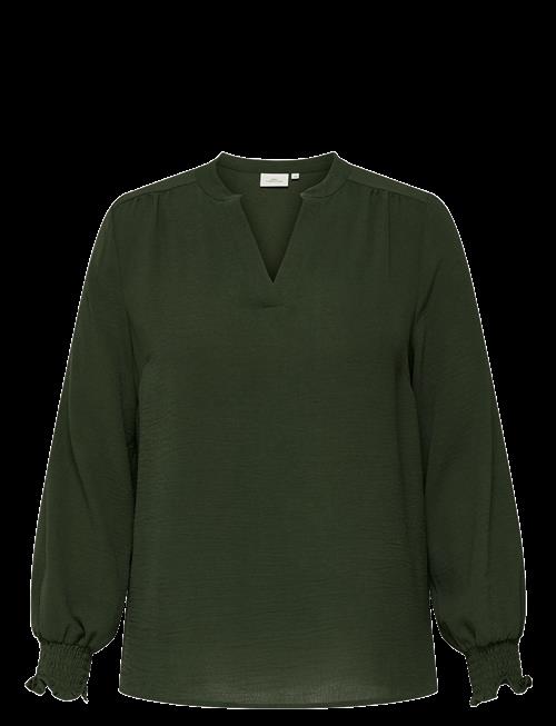 ONLY Carmakoma | Carmetta L/S V-Neck Top Wvn Noos | 52