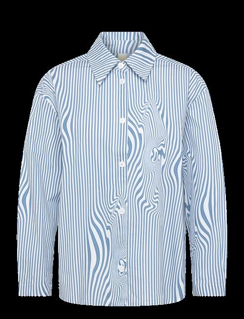 Brixtol Textiles | Stella Dark Navy White Stripe | L