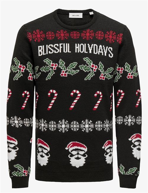ONLY & SONS | Onsxmas Reg 5 Allover Crew Knit | XS