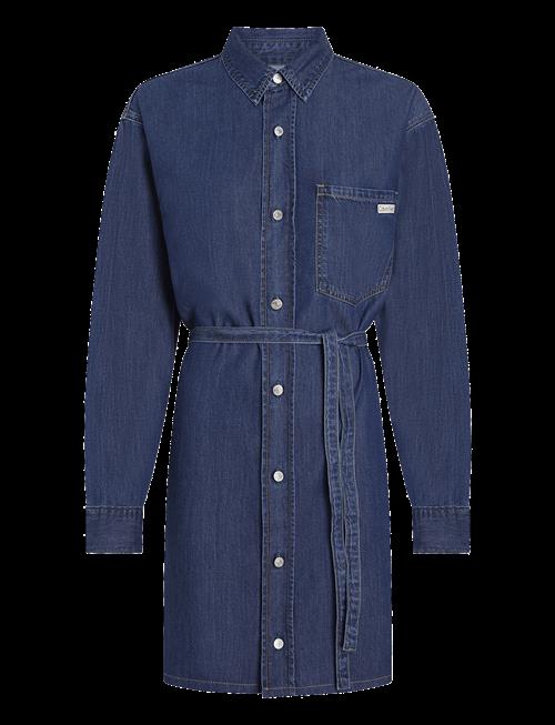 Calvin Klein Jeans | Lyocell Belted Denim Shirt Dress | M