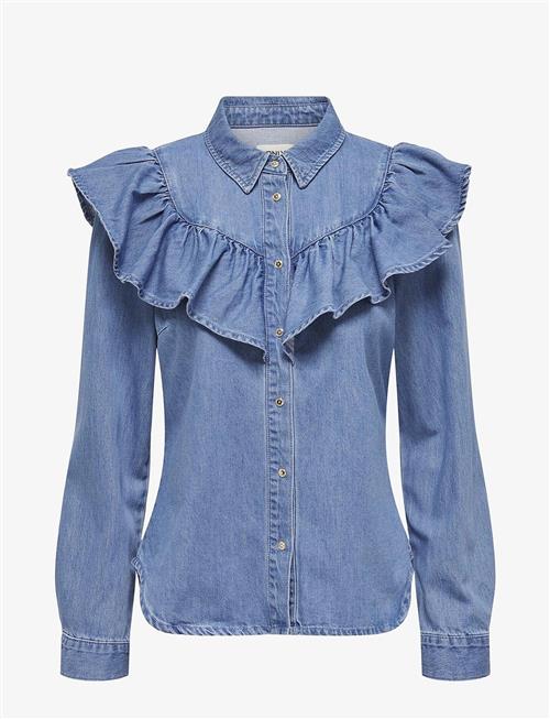 ONLY | Onlindigo Ls Frill Dnm Shirt Qyt Noos | M