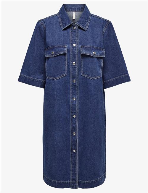 ONLY | Onlbelle S/S Button Dress Dnm Gua Noos | S