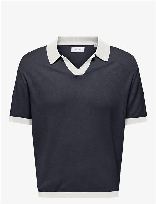 ONLY & SONS | Onsadrian Reg 12 Ss Contrast Polo Knit | M