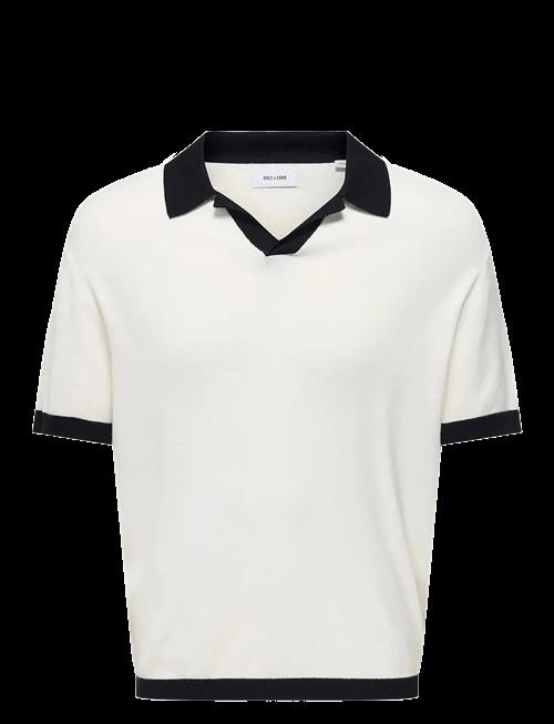 ONLY & SONS | Onsadrian Reg 12 Ss Contrast Polo Knit | S