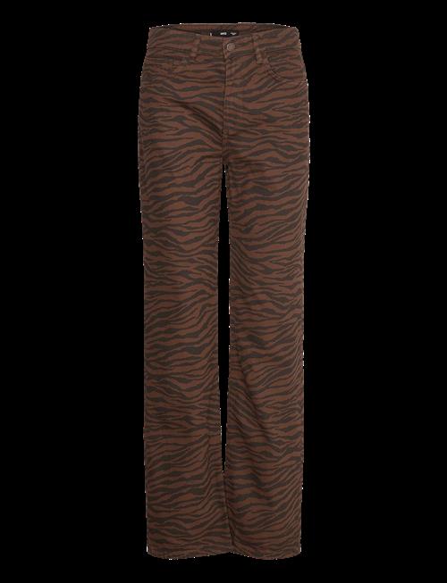 Mango | Zebra-Print Straight-Fit Jeans | 40