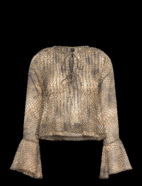 Mango | Puffed-Sleeve Printed Shirt | M