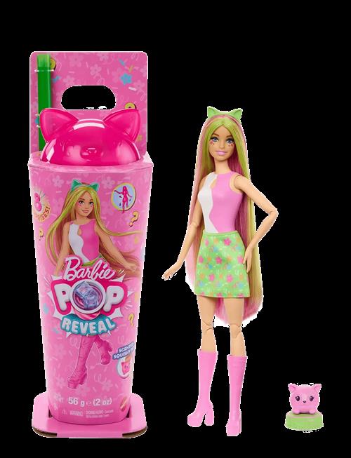 Barbie | Pop Reveal Shakes Series Doll & Accessories Set, Scented Cute Kitten Fashion Doll | ONE SIZE