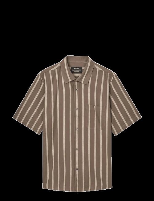 Mads Nørgaard | Cotton Linen Victor Stripe Shirt Ss | M