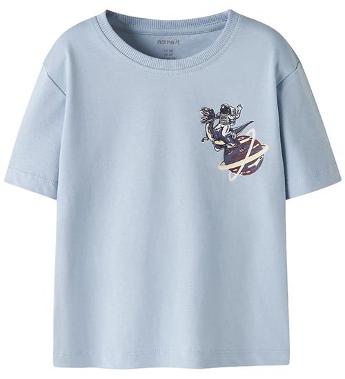Name It T-shirt - NmmVictor - Blue Fog/Space Dino