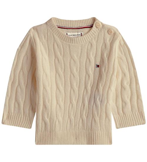 Tommy Hilfiger Bluse - Strik - Cable - Gentle Gold HeatherBEIGE