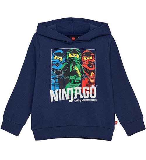 LEGOÂ® Ninjago Hættetrøje - LWScout 102 - Dark Navy m. Ninjaer