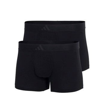 adidas 2P Active Flex Cotton 3 Stripes Low Rise Trunk Sort bomuld Large Herre