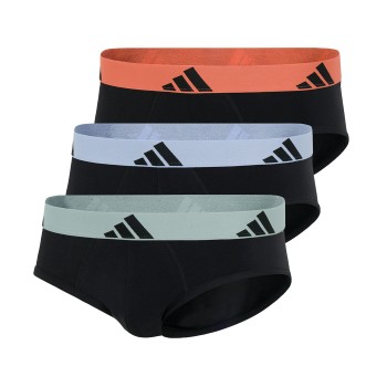 adidas 3P Active Flex Cotton Brief Sort/Orange bomuld Small Herre