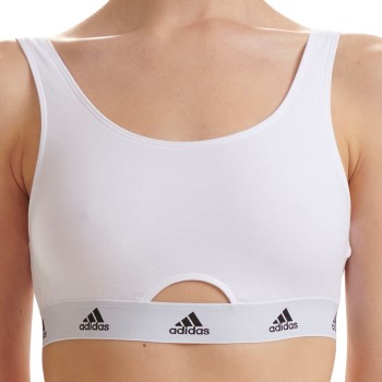 adidas BH Scoop Bralette Hvid bomuld Medium Dame