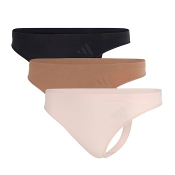 adidas Trusser 3P Sport Active Seamless Low Rise Thongs Flerfarvet polyamid Medium Dame