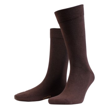 Amanda Christensen Strømper 3P True Combed Cotton Sock Mørkbrun  Str 39/42