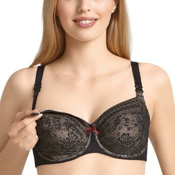 Anita BH Fleur Underwire Nursing Bra Sort polyamid F 75 Dame