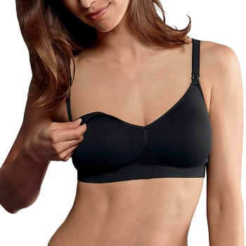 Anita BH Seamless Nursing Bra Sort nylon Large Dame