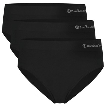 Bamboo basics Trusser 3P Belle Seamless Full Brief Sort Medium Dame