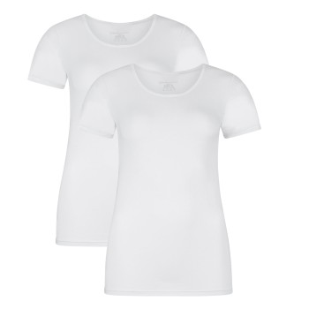 Bamboo basics 2P Kate T-Shirt Round Neck Hvid Medium Dame