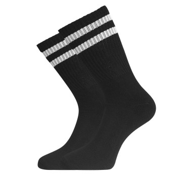 Bamboo basics Strømper 2P Senna Outdoor Quarter Socks Sort/Hvid Str 41/46