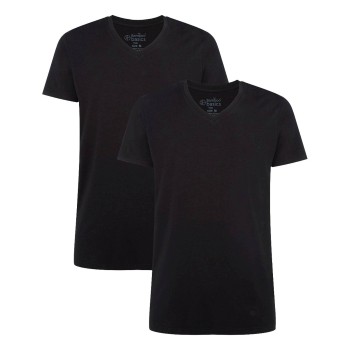 Bamboo basics 2P Velo T-Shirt V Neck Sort Large Herre