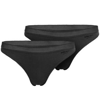 Björn Borg Trusser 2P Core Thong Sort bomuld X-Large Dame