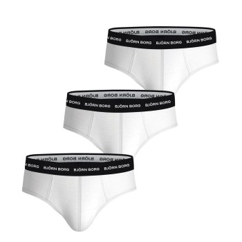 Björn Borg 3P Cotton Stretch Briefs Hvid bomuld XX-Large Herre