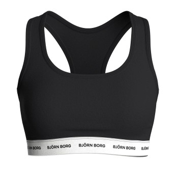 Björn Borg BH Logo Soft Top Sort bomuld Medium Dame
