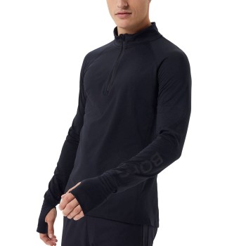 Björn Borg Midlayer Half Zip Sort polyester Medium Herre
