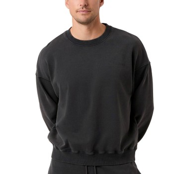 Björn Borg Oversized Washed Sweatshirt Sort bomuld Medium Herre