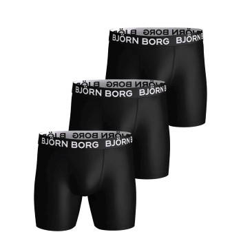 Björn Borg 3P Sports Microfiber Boxers Sort polyester Small Herre