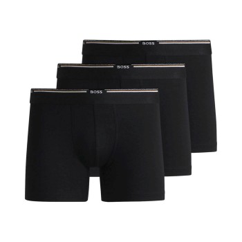 BOSS 3P Bamboo Boxer Brief Sort viskose Large Herre