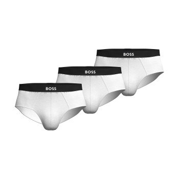 BOSS 3P ONE HipBr Cotton Briefs Hvid bomuld Medium Herre