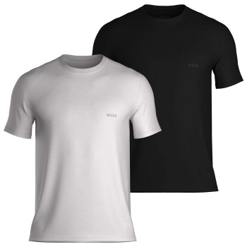 BOSS 2P T-ShirtRN Rib Grå/Sort bomuld Medium Herre