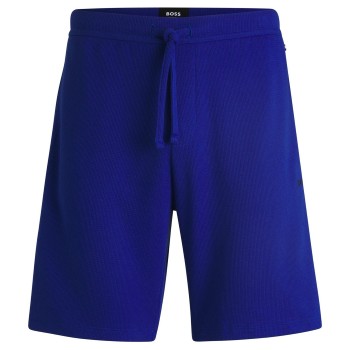 BOSS Waffle Nightwear Shorts Blå Small Herre