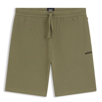 BOSS Waffle Nightwear Shorts Lysegrøn XX-Large Herre