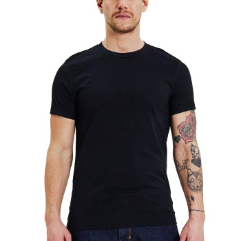 Bread & Boxers Bread and Boxer Cotton Crew Neck Sort økologisk bomuld X-Large Herre