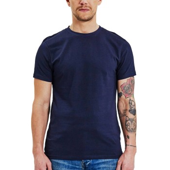 Bread & Boxers Bread and Boxer Cotton Crew Neck Blå økologisk bomuld Small Herre